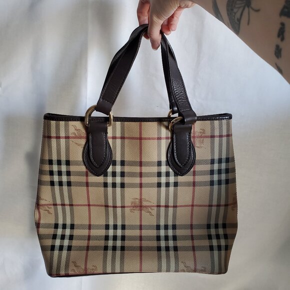 Vintage Burberry Tote Purse - Picture 1 of 6